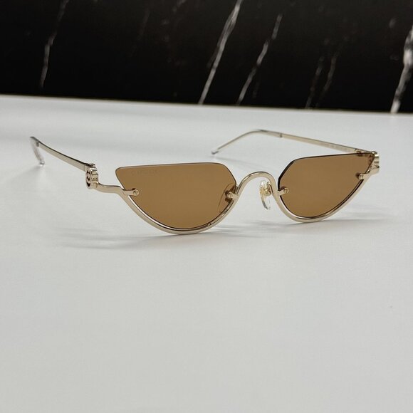 NEW GUCCI SUNGLASSES GOLD WOMEN CAT EYE EYEWEAR GUCCI GG1603S 002 - Picture 10 of 13